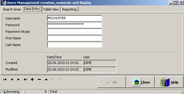 User Management Screen